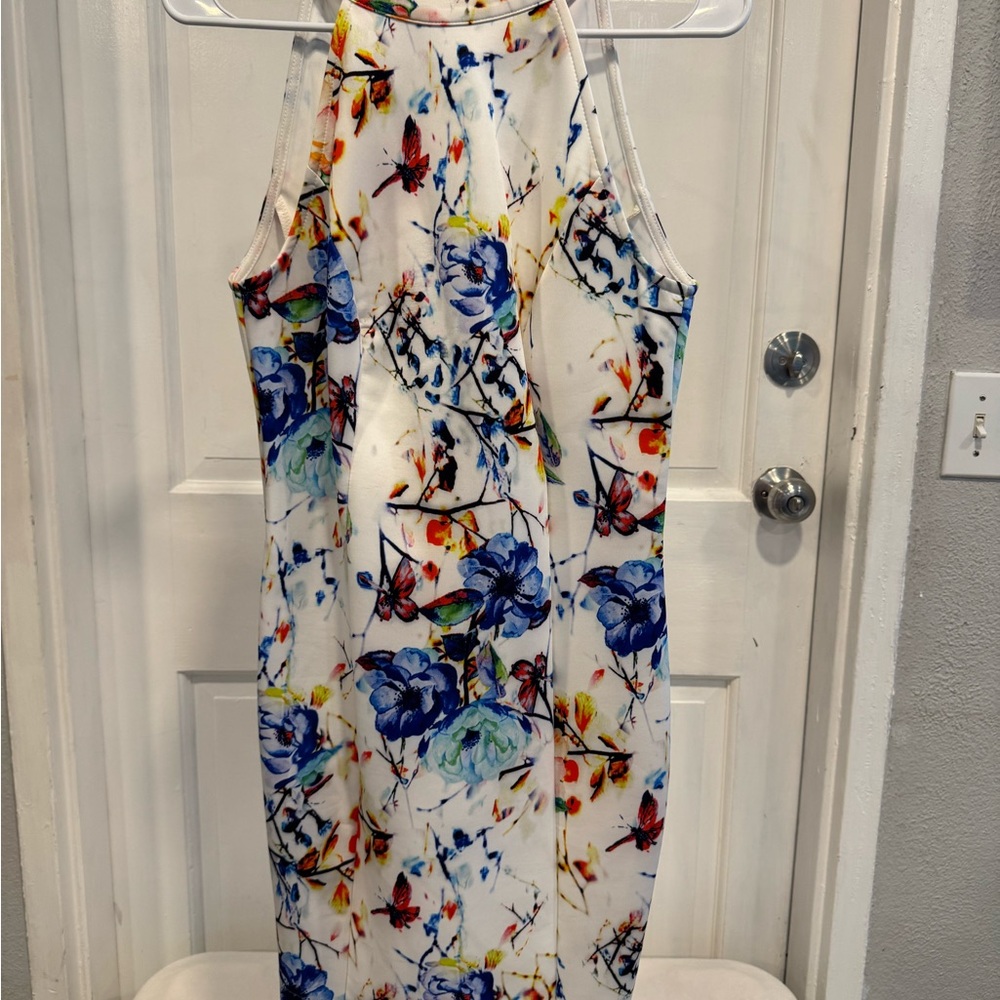 Floral Halter Neck Dress